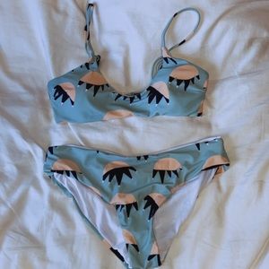 Cupshe Blue Design Bikini never worn small
